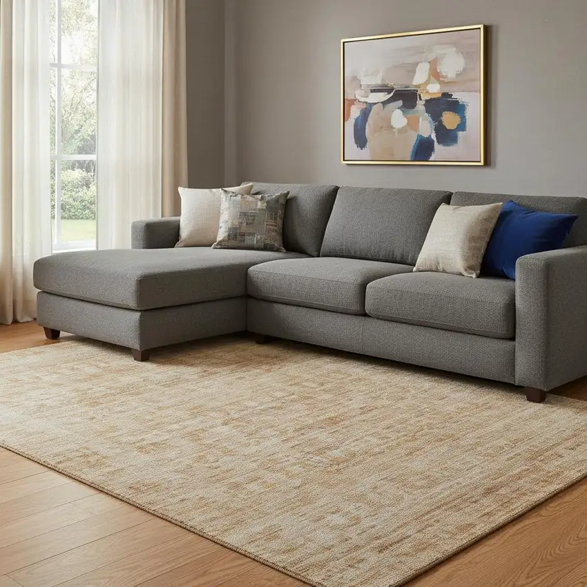 Coral And Peach Oriental Washable Area Rug With UV Protection Photo 2