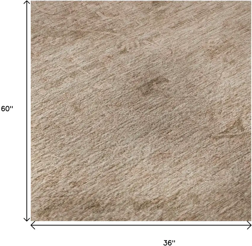 Coral And Salmon Medallion Washable Area Rug With UV Protection Photo 9