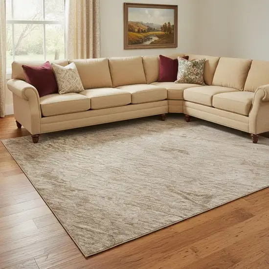 Coral And Salmon Medallion Washable Area Rug With UV Protection Photo 2