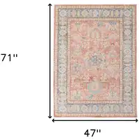 Photo of Coral Floral Power Loom Area Rug