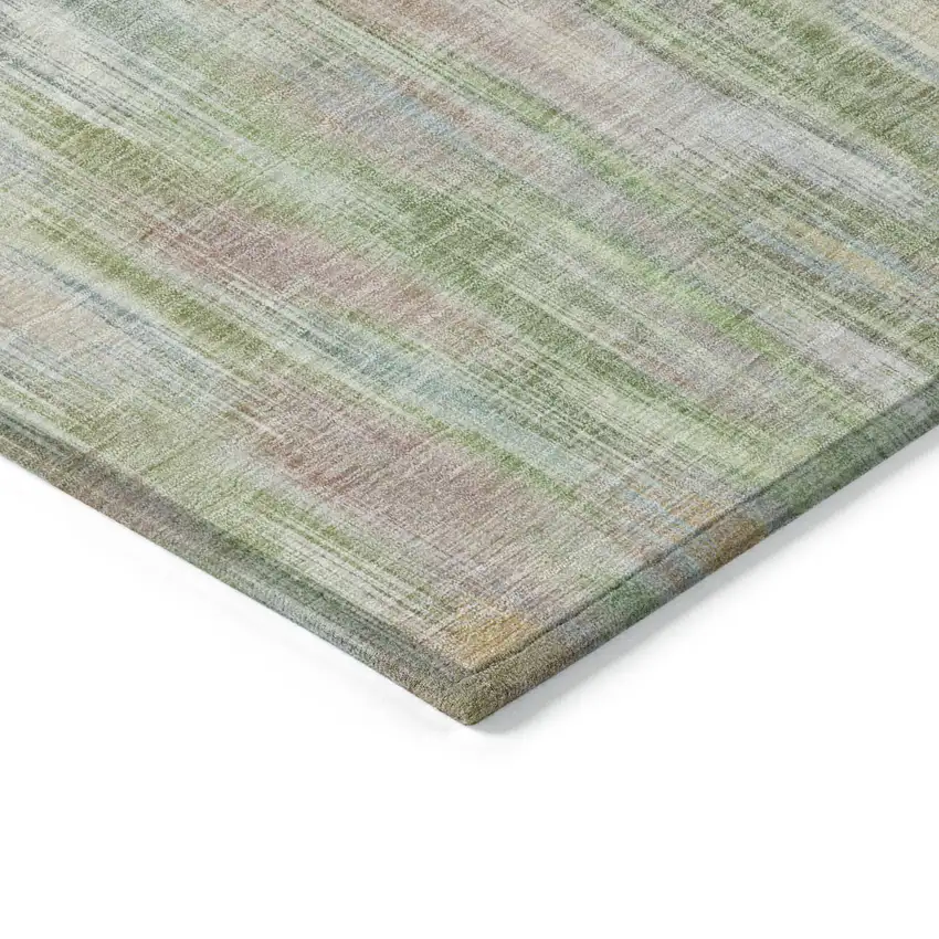 Coral Gold And Ivory Abstract Washable Indoor Outdoor Area Rug Photo 3