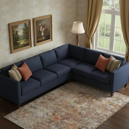 Coral Gray And Silver Floral Medallion Washable Area Rug With UV Protection Photo 2