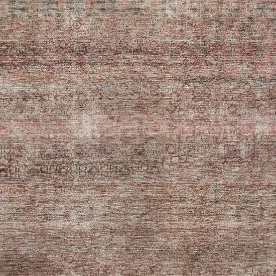 Coral Gray And Silver Striped Washable Area Rug With UV Protection Photo 4