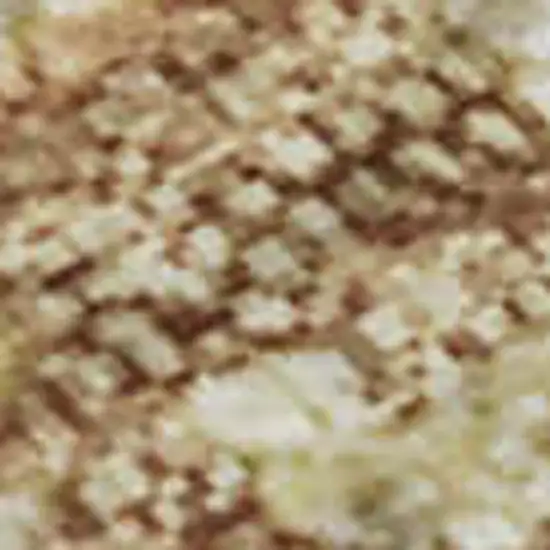 Coral Ivory And Beige Abstract Washable Area Rug With UV Protection Photo 1