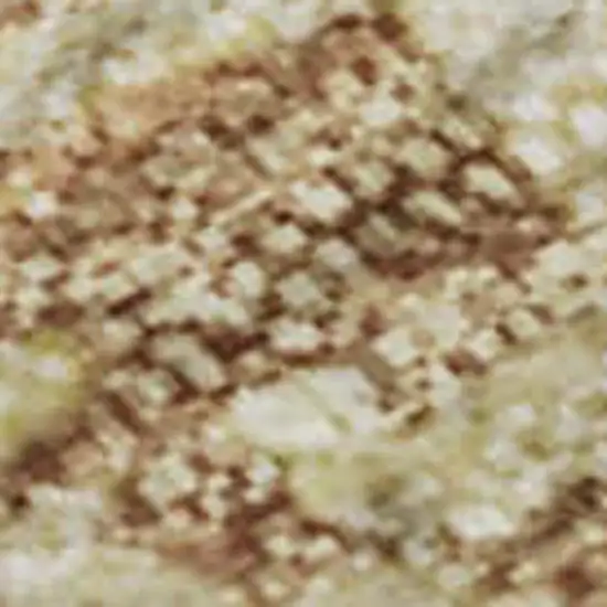 Coral Ivory And Beige Abstract Washable Area Rug With UV Protection Photo 2