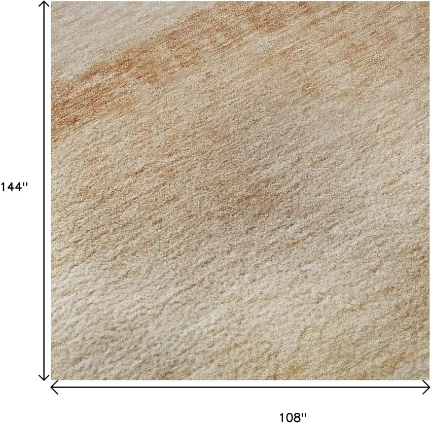 Coral Ivory And Gray Striped Washable Area Rug With UV Protection Photo 8