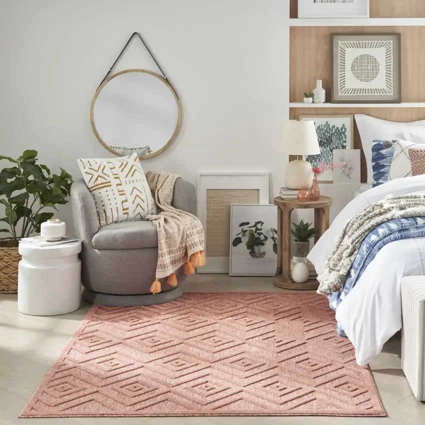 Coral Indoor Outdoor Area Rug Photo 9