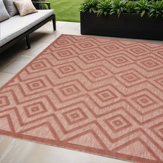 Coral Indoor Outdoor Area Rug Photo 1