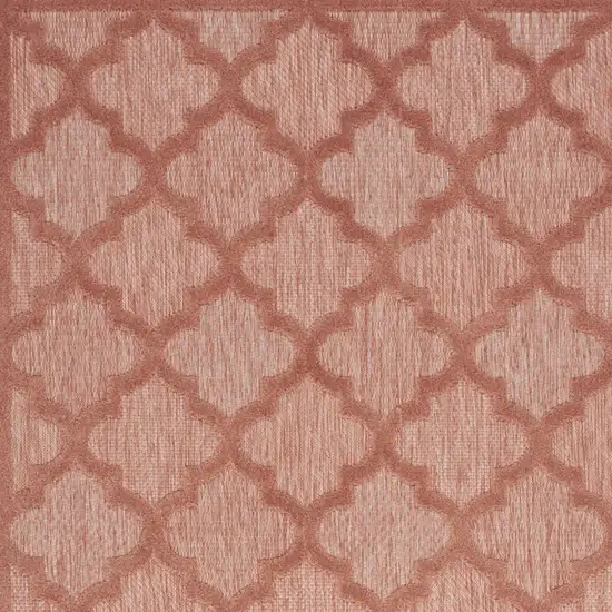 Coral Orange Ikat Indoor Outdoor Area Rug Photo 3