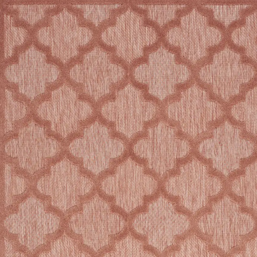 Coral Orange Ikat Indoor Outdoor Area Rug Photo 3
