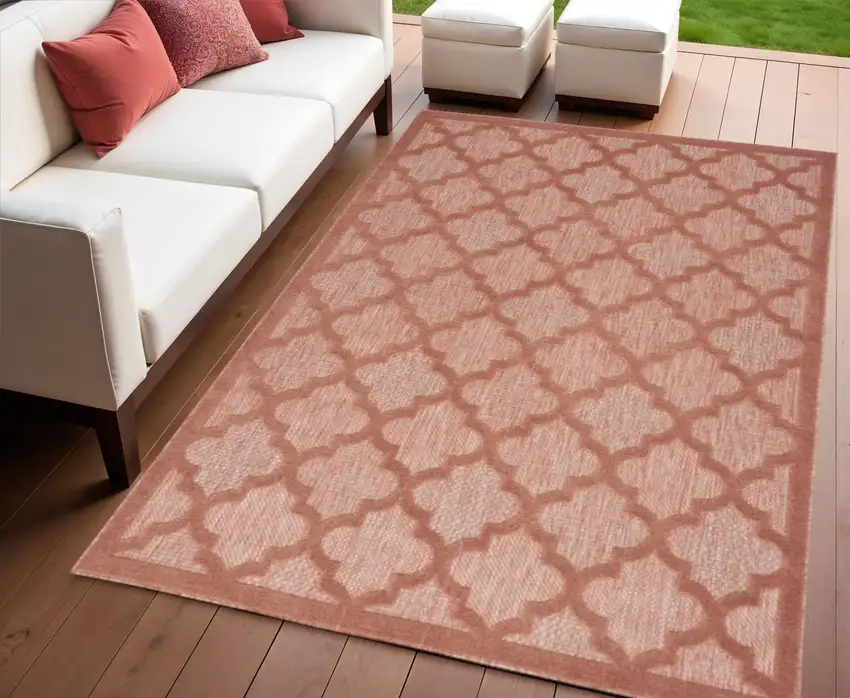 Coral Indoor Outdoor Area Rug Photo 2