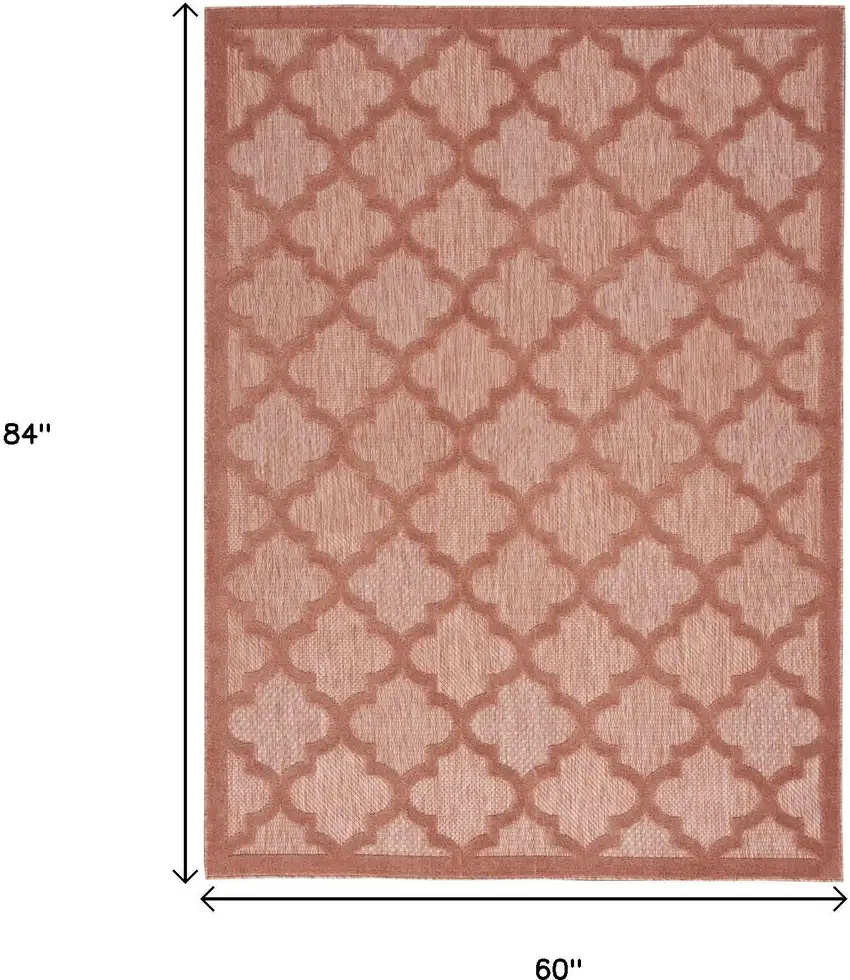 Coral Indoor Outdoor Area Rug Photo 9