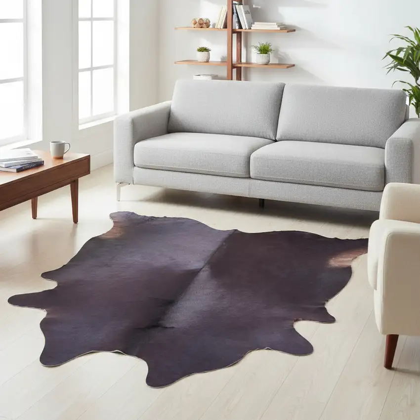 Lavender Cowhide Hand Knotted Area Rug Photo 1