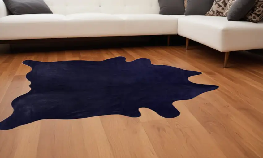 Midnight Cowhide Hand Knotted Area Rug Photo 1