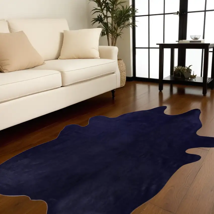 Midnight Cowhide Hand Knotted Area Rug Photo 1