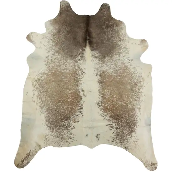 Brown and White Cowhide Hand Knotted Area Rug Photo 4