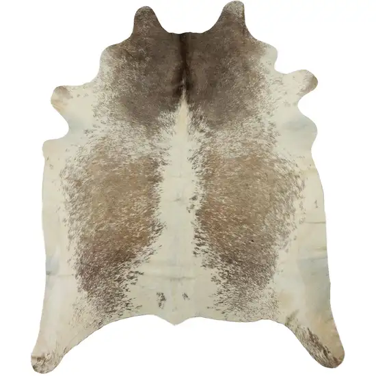 Brown and White Cowhide Hand Knotted Area Rug Photo 2