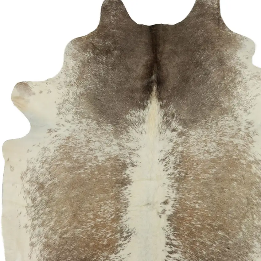 Brown and White Cowhide Hand Knotted Area Rug Photo 5