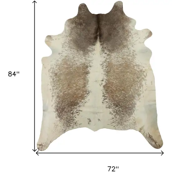 Brown and White Cowhide Hand Knotted Area Rug Photo 3