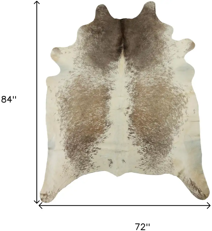 Brown and White Cowhide Hand Knotted Area Rug Photo 3