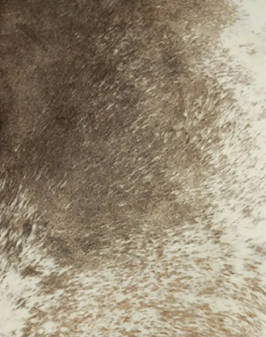 Brown and White Cowhide Hand Knotted Area Rug Photo 6