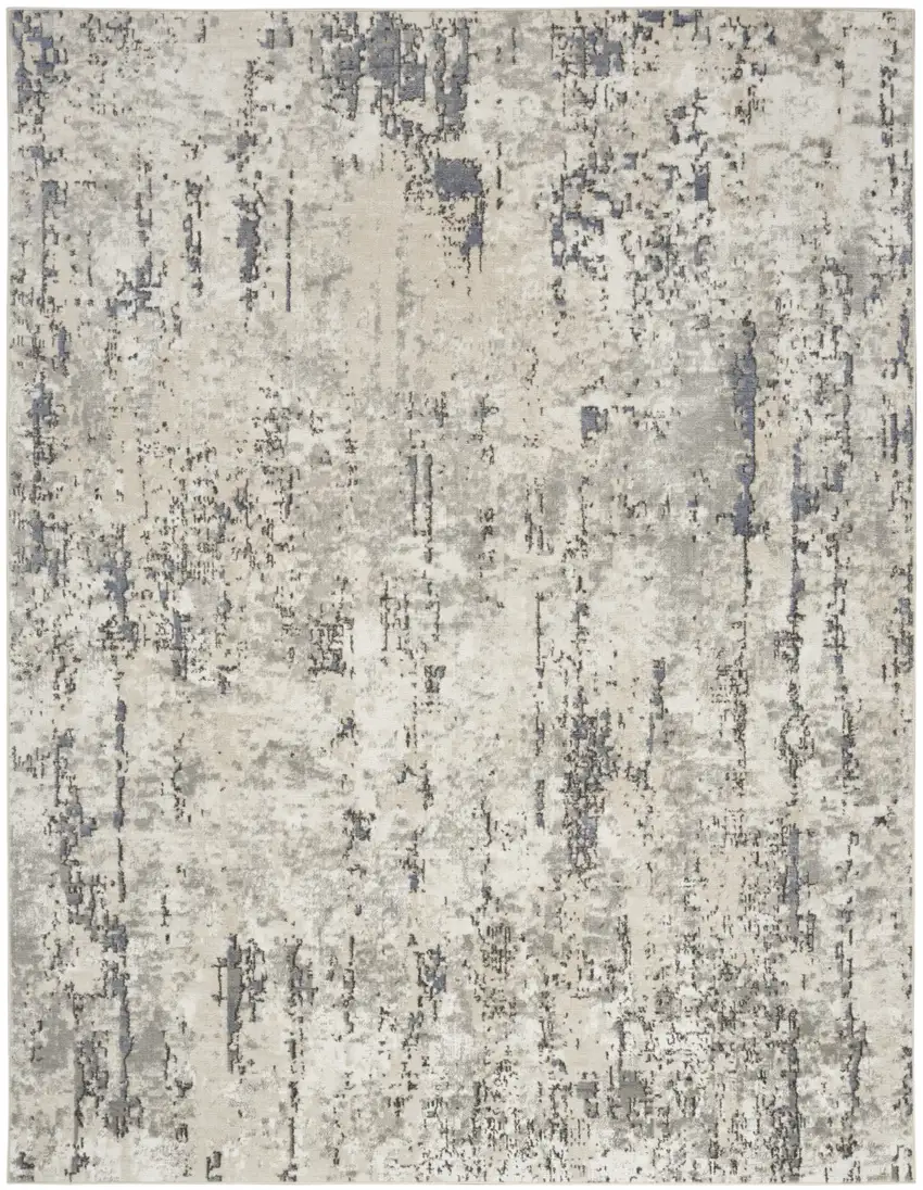 Cream Abstract Area Rug Photo 8