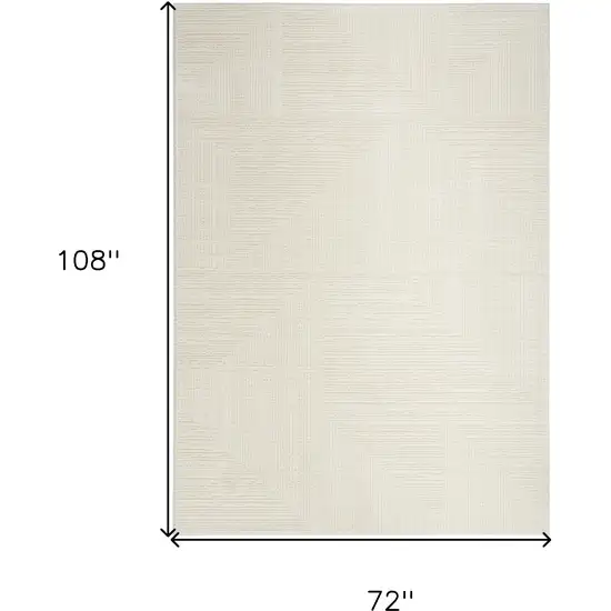 Cream Abstract Area Rug Photo 3