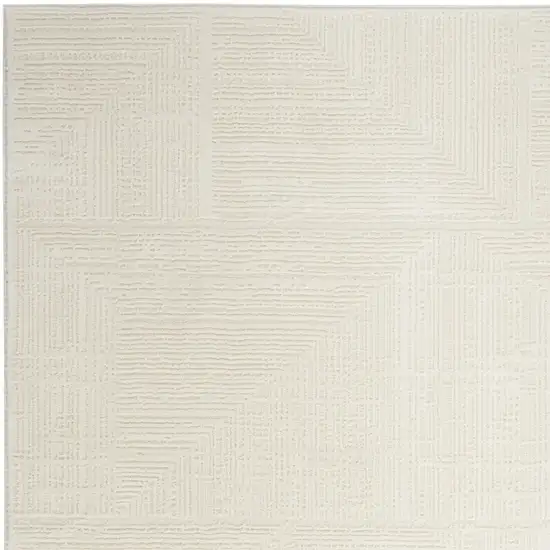 Cream Abstract Area Rug Photo 7