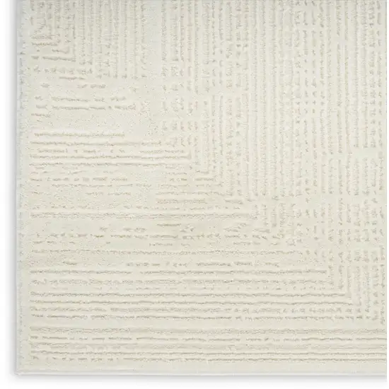 Cream Abstract Area Rug Photo 9