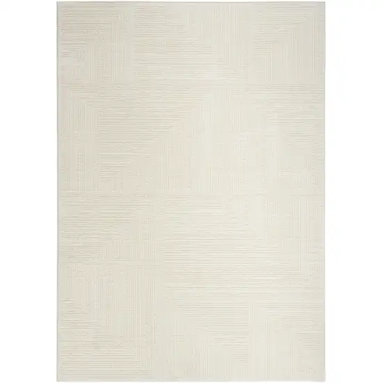 Cream Abstract Area Rug Photo 4