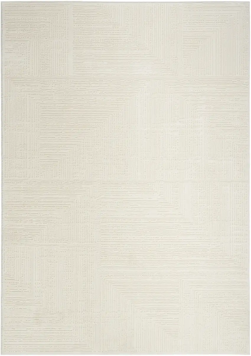 Cream Abstract Area Rug Photo 4