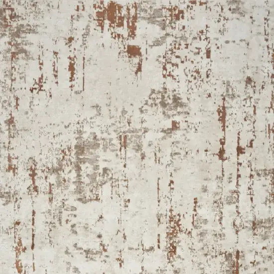 Cream Abstract Area Rug Photo 9