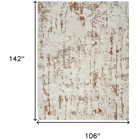 Cream Abstract Area Rug Photo 3