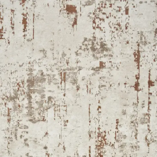 Cream Abstract Area Rug Photo 8