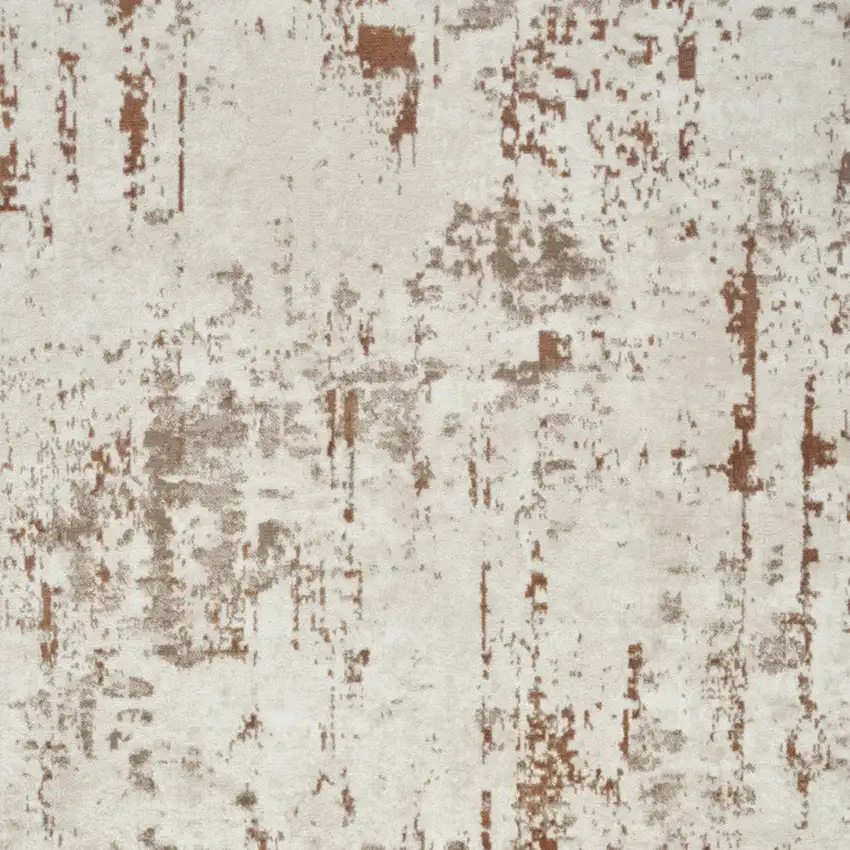 Cream Abstract Area Rug Photo 8