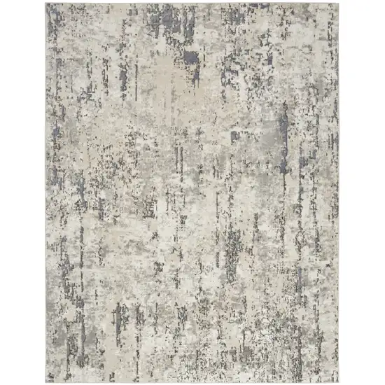 Cream Abstract Area Rug Photo 9