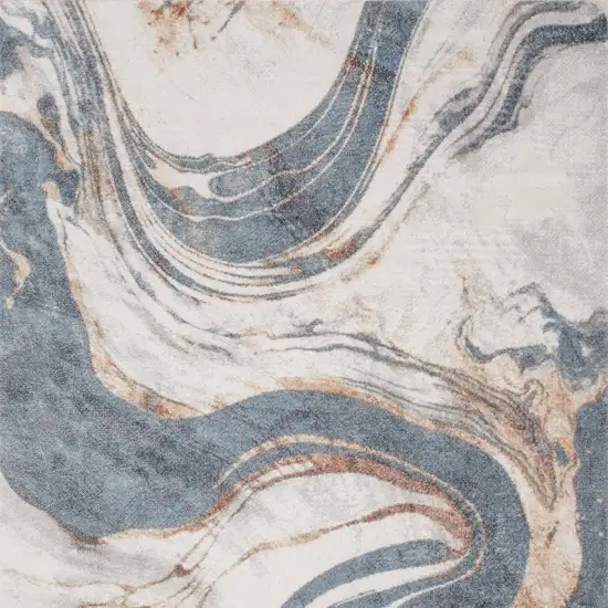 Cream Abstract Area Rug Photo 3