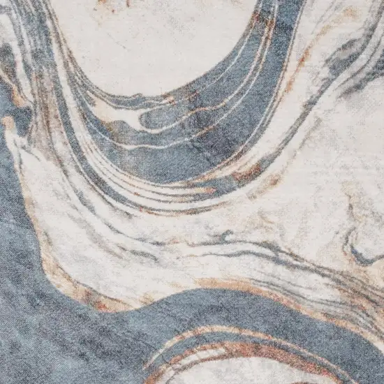 Cream Abstract Area Rug Photo 2