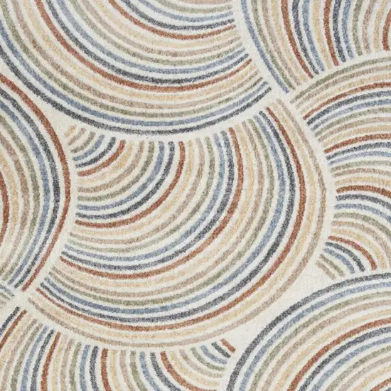 Cream Abstract Area Rug Photo 3
