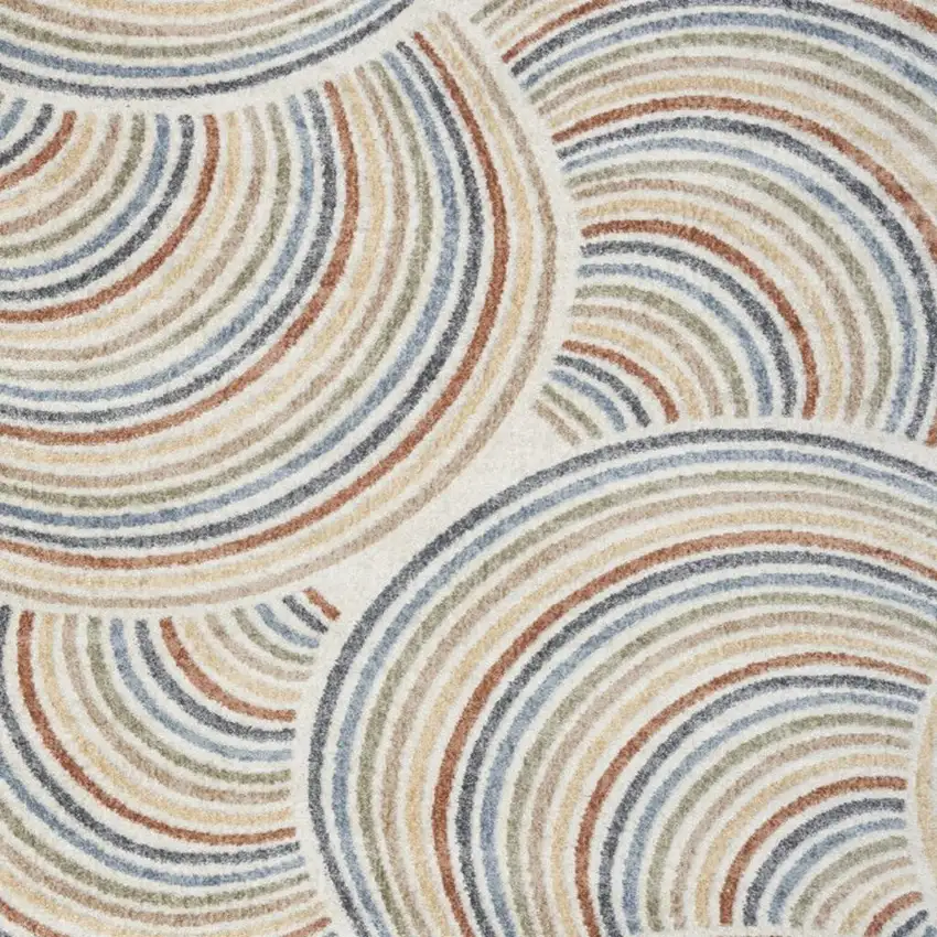 Cream Abstract Area Rug Photo 3