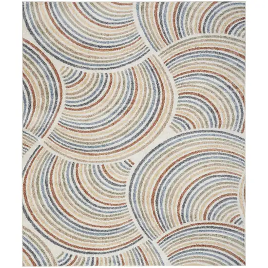 Cream Abstract Area Rug Photo 2