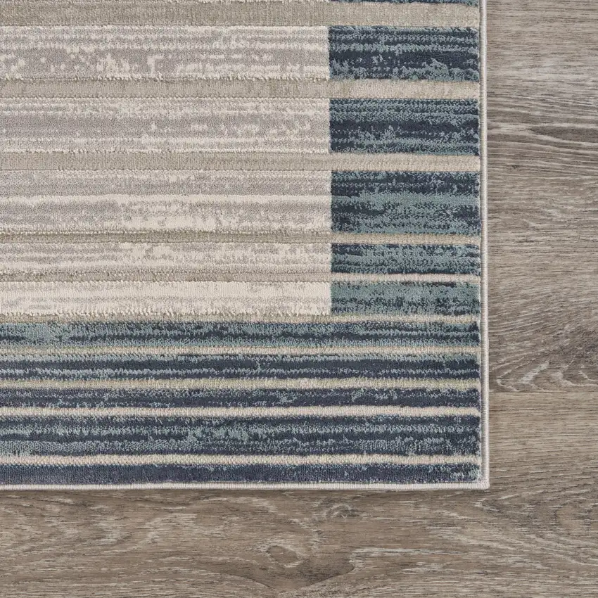 Cream Abstract Area Rug Photo 3