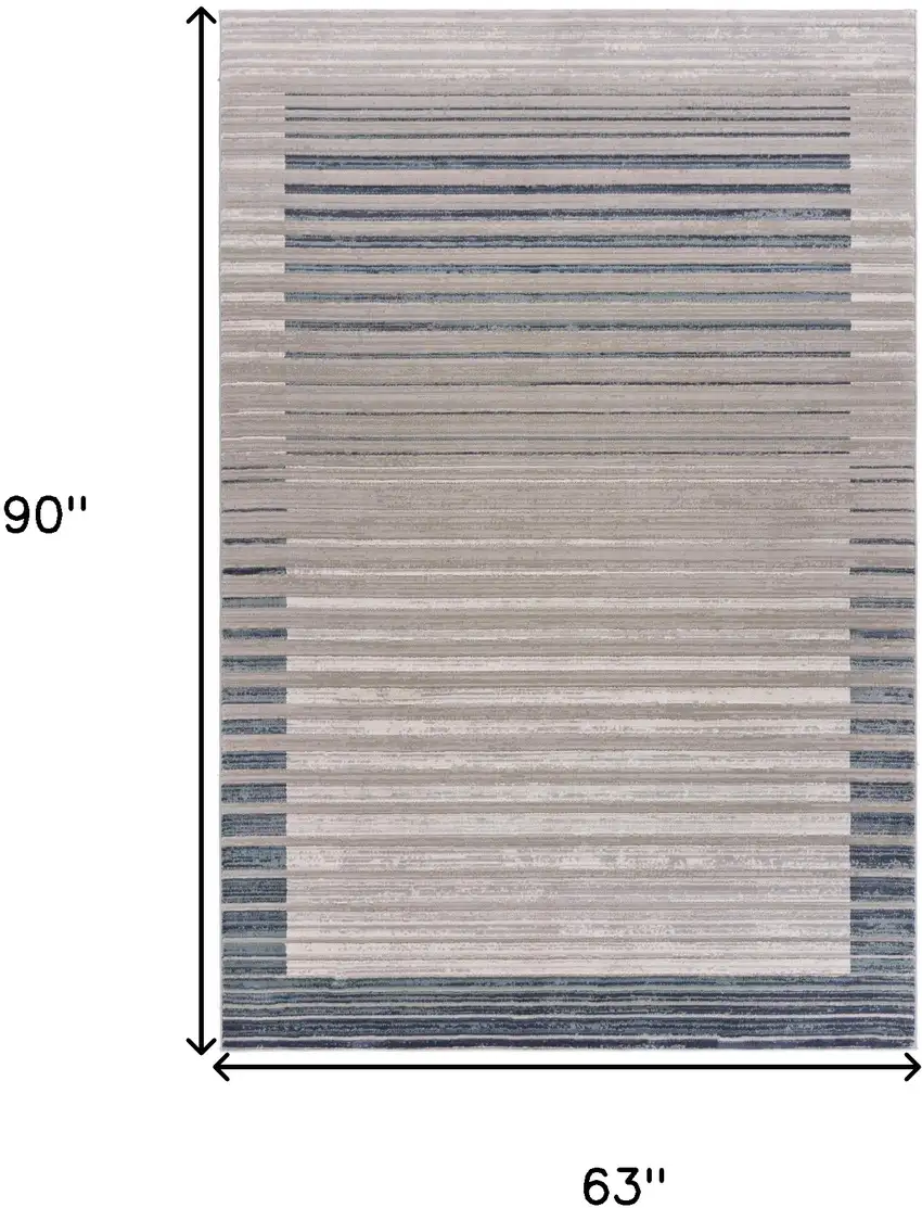 Cream Abstract Area Rug Photo 6