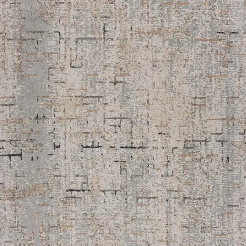 Cream Abstract Area Rug Photo 3