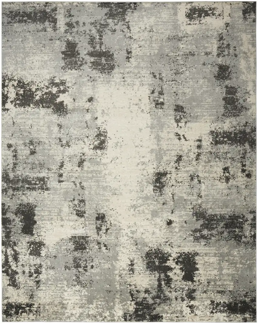 Cream Abstract Area Rug Photo 6