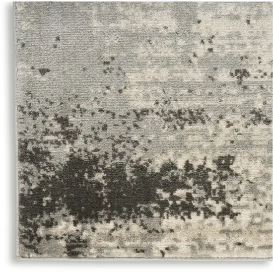 Cream Abstract Area Rug Photo 8