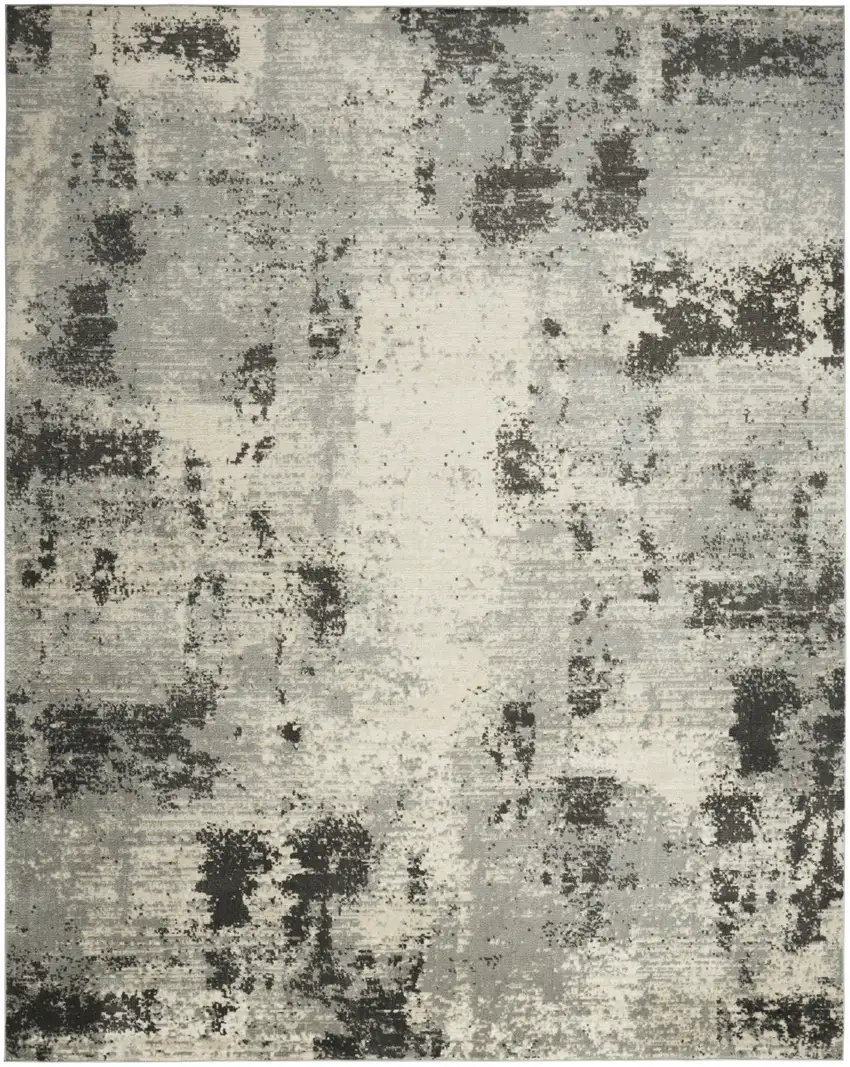 Cream Abstract Area Rug Photo 1