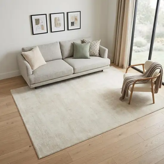 Cream Abstract Area Rug Photo 1