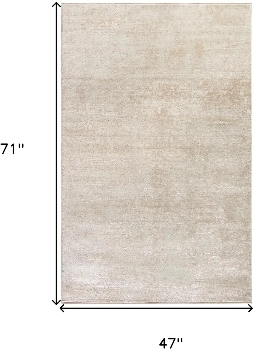 Cream Abstract Area Rug Photo 6