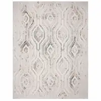 Photo of Cream Abstract Distressed Area Rug